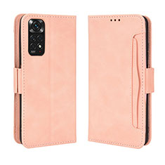 Xiaomi Redmi Note 11 4G (2022)用手帳型 レザーケース スタンド カバー BY3 Xiaomi ピンク