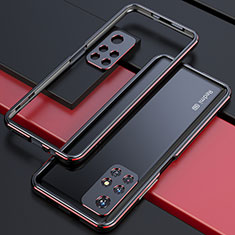 Xiaomi Redmi Note 11 5G用ケース 高級感 手触り良い アルミメタル 製の金属製 バンパー カバー S02 Xiaomi レッド・ブラック