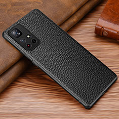 Xiaomi Redmi Note 11 5G用ケース 高級感 手触り良いレザー柄 DL1 Xiaomi ブラック