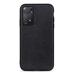 Xiaomi Redmi Note 11 Pro 4G用ケース 高級感 手触り良いレザー柄 B02H Xiaomi ブラック