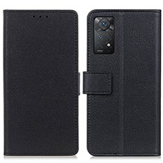 Xiaomi Redmi Note 11 Pro 4G用手帳型 レザーケース スタンド カバー M08L Xiaomi ブラック