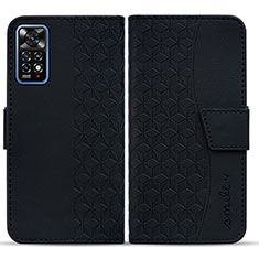 Xiaomi Redmi Note 11 Pro 4G用手帳型 レザーケース スタンド カバー HF1 Xiaomi ブラック