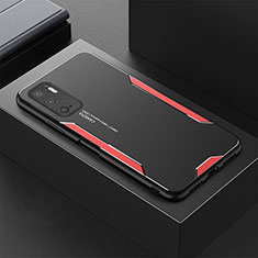 Xiaomi Redmi Note 11 SE 5G用ケース 高級感 手触り良い アルミメタル 製の金属製 兼シリコン カバー Xiaomi レッド