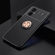 Xiaomi Redmi Note 11R 5G用極薄ソフトケース シリコンケース 耐衝撃 全面保護 アンド指輪 マグネット式 バンパー SD2 Xiaomi ゴールド・ブラック