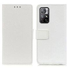Xiaomi Redmi Note 11T 5G用手帳型 レザーケース スタンド カバー M08L Xiaomi ホワイト