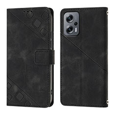 Xiaomi Redmi Note 11T Pro 5G用手帳型 レザーケース スタンド カバー YB1 Xiaomi ブラック