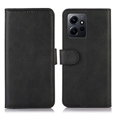 Xiaomi Redmi Note 12 4G用手帳型 レザーケース スタンド カバー N02P Xiaomi ブラック