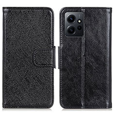 Xiaomi Redmi Note 12 4G用手帳型 レザーケース スタンド カバー N05P Xiaomi ブラック