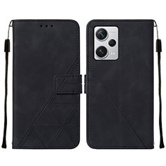 Xiaomi Redmi Note 12 Explorer用手帳型 レザーケース スタンド カバー YB2 Xiaomi ブラック