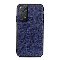 Xiaomi Redmi Note 12 Pro 4G用ケース 高級感 手触り良いレザー柄 B02H Xiaomi ネイビー