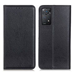 Xiaomi Redmi Note 12 Pro 4G用手帳型 レザーケース スタンド カバー N01P Xiaomi ブラック