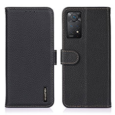 Xiaomi Redmi Note 12 Pro 4G用手帳型 レザーケース スタンド カバー B01H Xiaomi ブラック