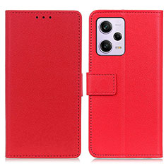 Xiaomi Redmi Note 12 Pro 5G用手帳型 レザーケース スタンド カバー M08L Xiaomi レッド