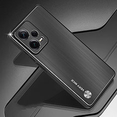 Xiaomi Redmi Note 12 Pro 5G用ケース 高級感 手触り良い アルミメタル 製の金属製 兼シリコン カバー JS1 Xiaomi ブラック