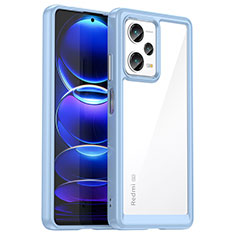 Xiaomi Redmi Note 12 Pro+ Plus 5G用ハイブリットバンパーケース クリア透明 プラスチック カバー J01S Xiaomi ネイビー