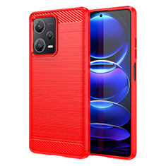 Xiaomi Redmi Note 12 Pro+ Plus 5G用シリコンケース ソフトタッチラバー ライン カバー MF1 Xiaomi レッド