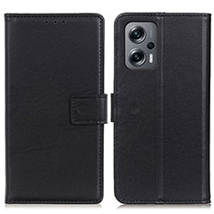 Xiaomi Redmi Note 12 Turbo 5G用手帳型 レザーケース スタンド カバー A08D Xiaomi ブラック