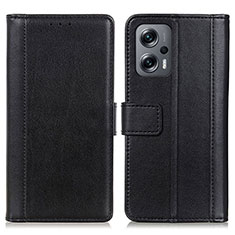 Xiaomi Redmi Note 12 Turbo 5G用手帳型 レザーケース スタンド カバー N02P Xiaomi ブラック