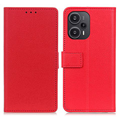 Xiaomi Redmi Note 12 Turbo 5G用手帳型 レザーケース スタンド カバー M08L Xiaomi レッド