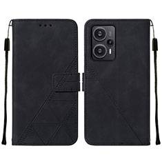 Xiaomi Redmi Note 12 Turbo 5G用手帳型 レザーケース スタンド カバー YB2 Xiaomi ブラック