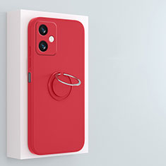 Xiaomi Redmi Note 12R Pro 5G用極薄ソフトケース シリコンケース 耐衝撃 全面保護 アンド指輪 マグネット式 バンパー S01 Xiaomi レッド