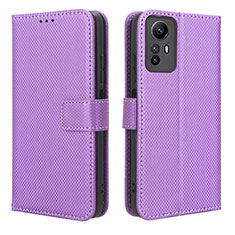 Xiaomi Redmi Note 12S用手帳型 レザーケース スタンド カバー BY1 Xiaomi パープル