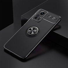 Xiaomi Redmi Note 12S用極薄ソフトケース シリコンケース 耐衝撃 全面保護 アンド指輪 マグネット式 バンパー SD2 Xiaomi ブラック