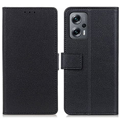 Xiaomi Redmi Note 12T Pro 5G用手帳型 レザーケース スタンド カバー M08L Xiaomi ブラック