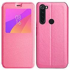 Xiaomi Redmi Note 8 (2021)用手帳型 レザーケース スタンド カバー T11 Xiaomi ピンク