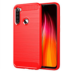 Xiaomi Redmi Note 8 (2021)用シリコンケース ソフトタッチラバー ライン カバー C01 Xiaomi レッド