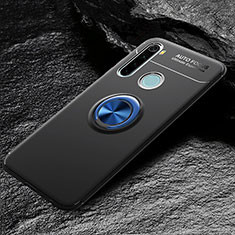 Xiaomi Redmi Note 8用極薄ソフトケース シリコンケース 耐衝撃 全面保護 アンド指輪 マグネット式 バンパー T04 Xiaomi ネイビー・ブラック