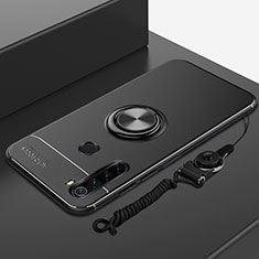 Xiaomi Redmi Note 8用極薄ソフトケース シリコンケース 耐衝撃 全面保護 アンド指輪 マグネット式 バンパー Xiaomi ブラック