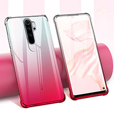 Xiaomi Redmi Note 8 Pro用極薄ソフトケース シリコンケース 耐衝撃 全面保護 クリア透明 花 Xiaomi ワインレッド