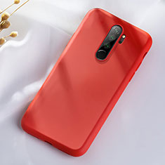 Xiaomi Redmi Note 8 Pro用360度 フルカバー極薄ソフトケース シリコンケース 耐衝撃 全面保護 バンパー C05 Xiaomi レッド