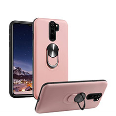 Xiaomi Redmi Note 8 Pro用極薄ソフトケース シリコンケース 耐衝撃 全面保護 アンド指輪 マグネット式 バンパー T05 Xiaomi ローズゴールド