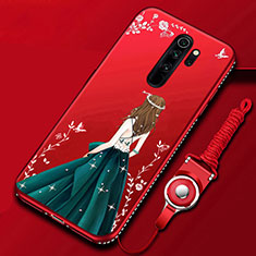 Xiaomi Redmi Note 8 Pro用シリコンケース ソフトタッチラバー バタフライ ドレスガール ドレス少女 カバー Xiaomi マルチカラー