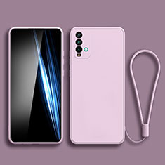 Xiaomi Redmi Note 9 4G用360度 フルカバー極薄ソフトケース シリコンケース 耐衝撃 全面保護 バンパー YK3 Xiaomi ラベンダー