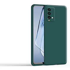 Xiaomi Redmi Note 9 4G用360度 フルカバー極薄ソフトケース シリコンケース 耐衝撃 全面保護 バンパー YK4 Xiaomi モスグリー