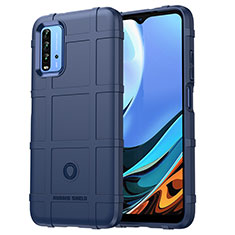 Xiaomi Redmi Note 9 4G用360度 フルカバー極薄ソフトケース シリコンケース 耐衝撃 全面保護 バンパー J01S Xiaomi ネイビー