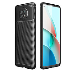 Xiaomi Redmi Note 9 5G用シリコンケース ソフトタッチラバー ツイル カバー Xiaomi ブラック