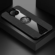 Xiaomi Redmi Note 9 5G用極薄ソフトケース シリコンケース 耐衝撃 全面保護 アンド指輪 マグネット式 バンパー X01L Xiaomi ブラック