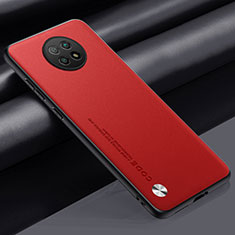 Xiaomi Redmi Note 9 5G用ケース 高級感 手触り良いレザー柄 S01 Xiaomi レッド