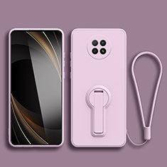 Xiaomi Redmi Note 9 5G用極薄ソフトケース シリコンケース 耐衝撃 全面保護 スタンド バンパー Xiaomi ラベンダー