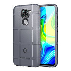 Xiaomi Redmi Note 9用360度 フルカバー極薄ソフトケース シリコンケース 耐衝撃 全面保護 バンパー J01S Xiaomi グレー