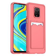 Xiaomi Redmi Note 9 Pro用360度 フルカバー極薄ソフトケース シリコンケース 耐衝撃 全面保護 バンパー J02S Xiaomi レッド