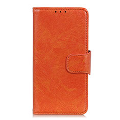 Xiaomi Redmi Note 9 Pro用手帳型 レザーケース スタンド カバー Xiaomi オレンジ