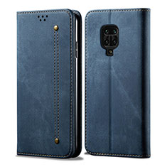 Xiaomi Redmi Note 9 Pro用手帳型 布 スタンド Xiaomi ネイビー