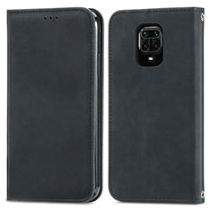 Xiaomi Redmi Note 9 Pro Max用手帳型 レザーケース スタンド カバー S04D Xiaomi ブラック