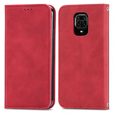 Xiaomi Redmi Note 9S用手帳型 レザーケース スタンド カバー S04D Xiaomi レッド