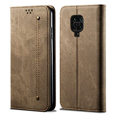 Xiaomi Redmi Note 9S用手帳型 布 スタンド B01S Xiaomi カーキ色